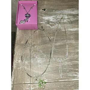 Lot of Costume Jewelry Rhinestone Mint Green Pearl And More